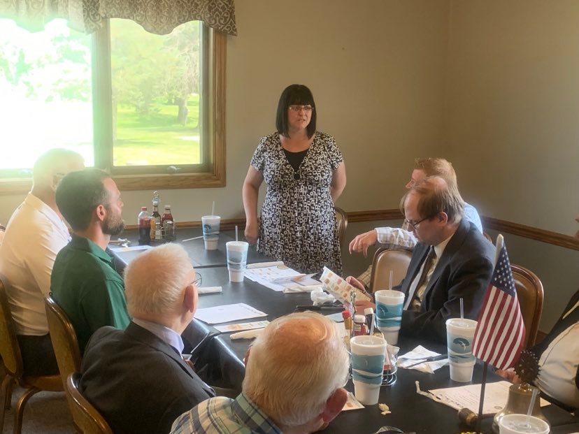 Ms. Hoy described her new shop for the members.